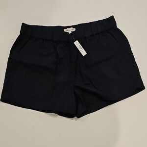 Madewell Women's Black Pull-On Cotton Shorts